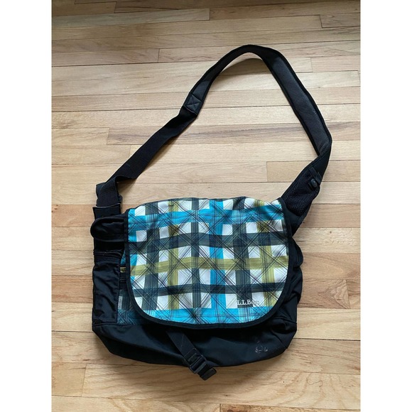 L.L. Bean Crossbody Plaid Backpack - Picture 1 of 7